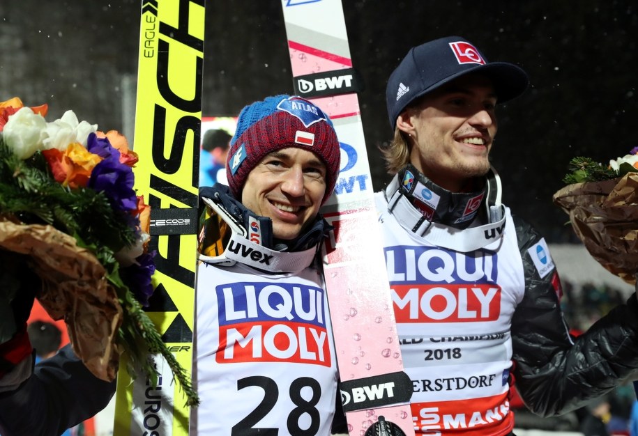 Kamil Stoch i Daniel Andre Tande / 	Grzegorz Momot    /PAP