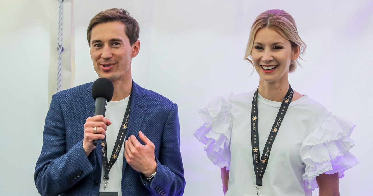 Kamil Stoch i Ewa Bilan-Stoch na otwarciu galerii "Kamiland" / Marcin Szkodzinski /Agencja FORUM