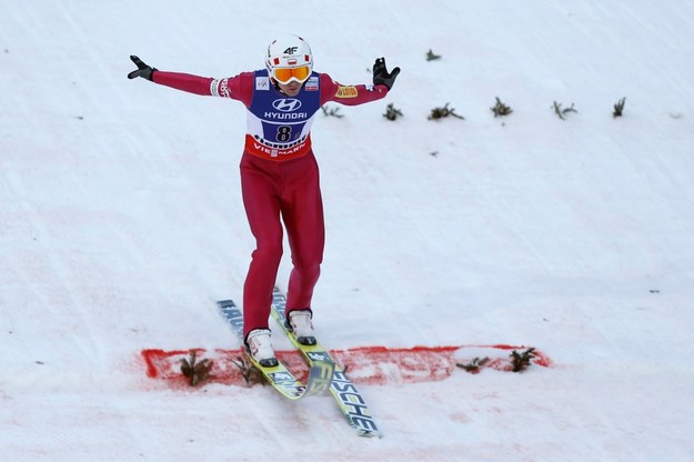 Kamil Stoch na skoczni w Predazzo (zdj. arch.) /PETER KLAUNZER /PAP/EPA