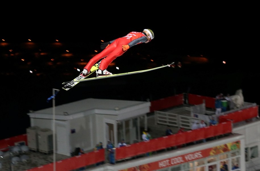 Kamil Stoch na treningu /Grzegorz Momot /PAP