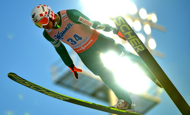 Kamil Stoch podczas 1. serii konkursu indywidualnego mistrzostw świata w lotach narciarskich /Grzegorz Momot /PAP