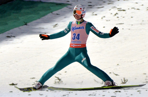 Kamil Stoch podczas 2. serii konkursu indywidualnego mistrzostw świata w lotach narciarskich /Grzegorz Momot /PAP