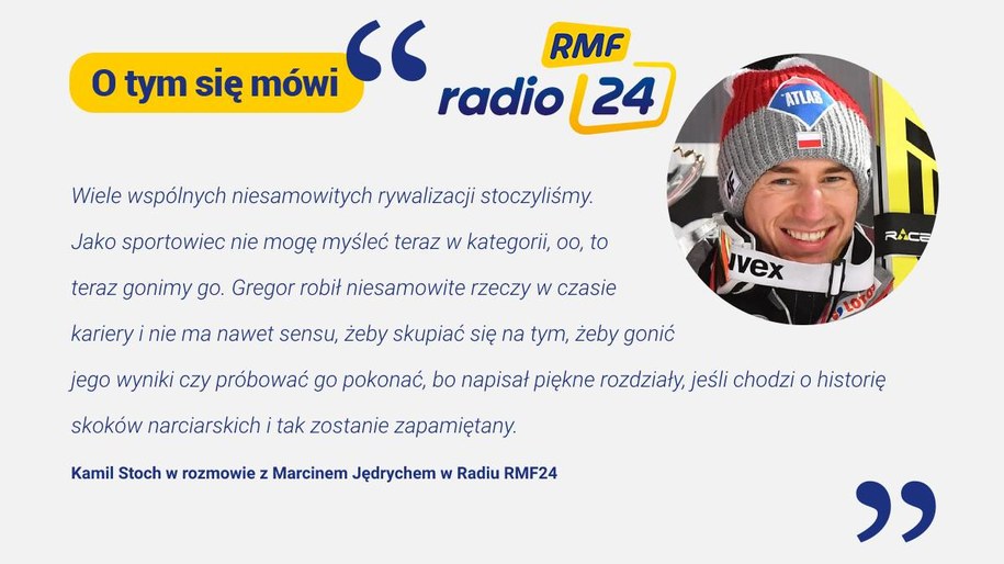 Kamil Stoch skomentował w Radiu RMF24 decyzję Gregora Schlierenzauera o zakończeniu kariery /RMF24