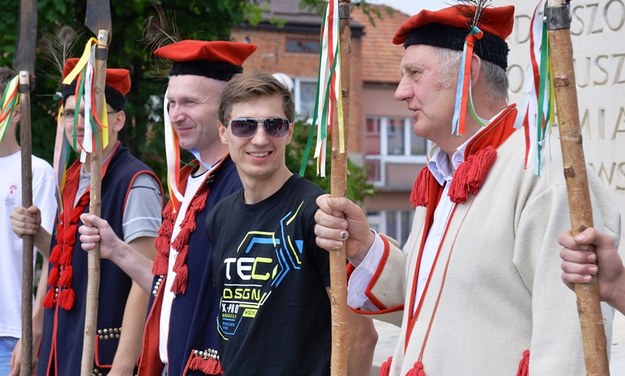 Kamil Stoch w Proszowicach /Jacek Bednarczyk /PAP