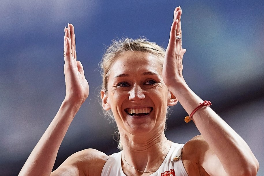 Kamila Lićwinko  podczas lekkoatletycznych mistrzostw świata w Dausze / 	Adam Warżawa    /PAP