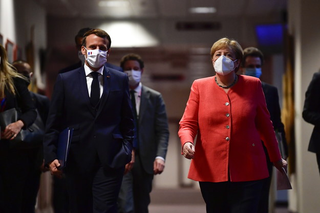 Kanclerz Niemiec Angela Merkel i prezydent Francji Emmanuel Macron /JOHN THYS /PAP/EPA