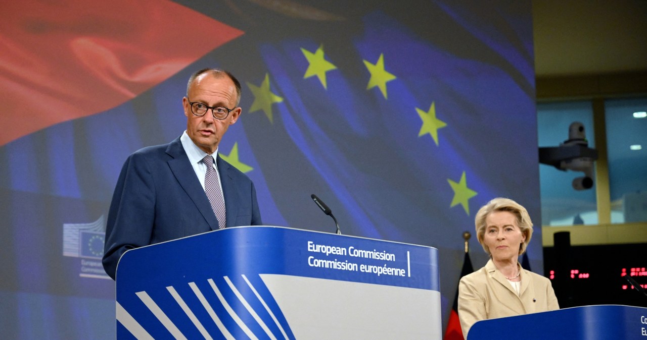 Kanclerz Niemiec: Porozumienie handlowe UE-USA wyraźną przeszkodę dla niemieckiej gospodarki /NICOLAS TUCAT /AFP