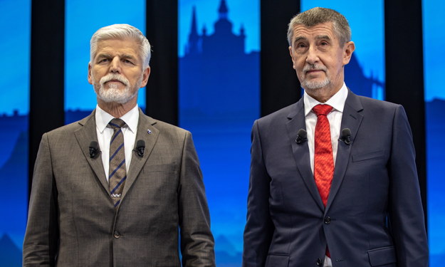 Kandydaci na prezydenta Czech (od lewej): Petr Pavel i Andrej Babisz /Martin Divisek /PAP/EPA