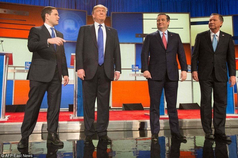 Kandydaci Republikanów: Marco Rubio, Donald Trump, Ted Cruz i John Kasich /AFP /East News