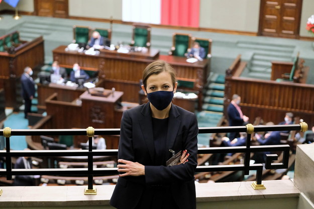 Kandydatka na stanowisko RPO Zuzanna Rudzińska-Bluszcz na sali obrad Sejmu /Mateusz Marek /PAP