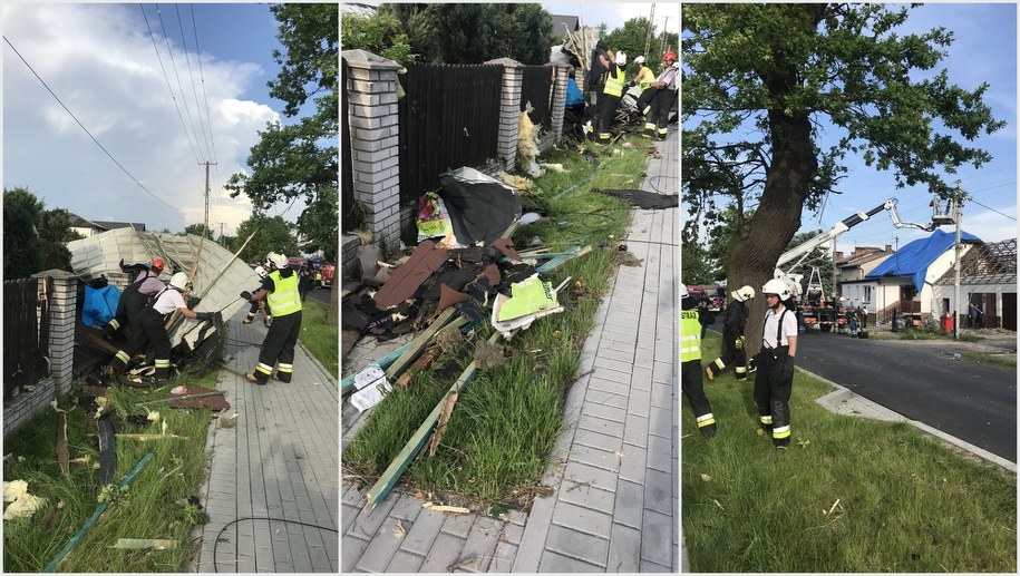 Kaniów po przejściu trąby powietrznej /Marcin Buczek /RMF FM
