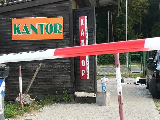 Kantor przed którym doszło do napadu /Gorąca Linia /Gorąca Linia RMF FM