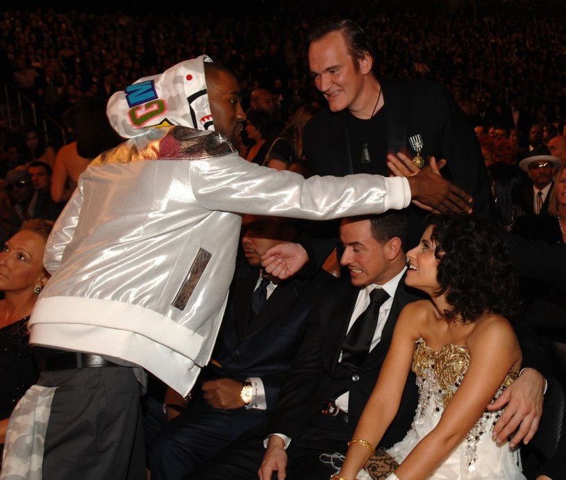 Kanye West i Quentin Tarantino na gali Grammy /Lester Cohen /Getty Images