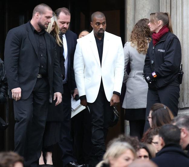 Kanye West na pogrzebie swojej przyjaciółki (fot. Tim P. Whitby) /Getty Images