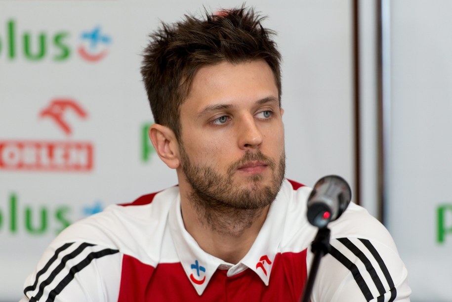 Kapitan siatkarskiej reprezentacji Polski Michał Winiarski /Maciej Kulczyński /PAP
