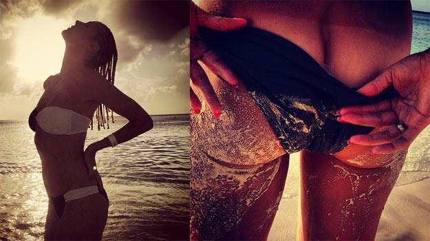 Karaibska Heidi Klum (tyłem do obiektywu) - fot. Instagram /