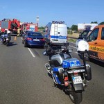 Karambol na autostradzie A2 - zakleszczony kierowca i ogromny korek