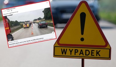 Karambol na autostradzie A4. Korek ma 10 kilometrów