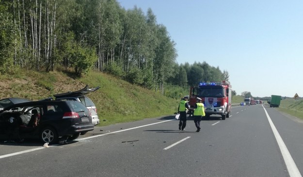 Karambol na krajowej "16" /KMP w Olsztynie /Policja