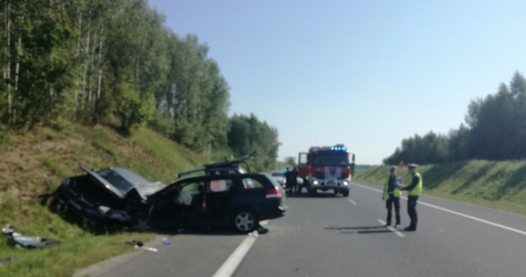 Karambol na krajowej "16" /KMP w Olsztynie /Policja