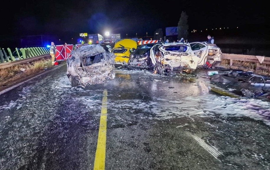 Karambol na S7 w Borkowie koło Gdańska /KW PSP Gdańsk /