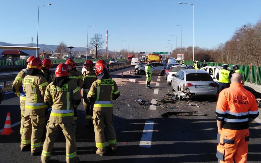 Karambol w Bielsku-Białej /Policja Śląska /