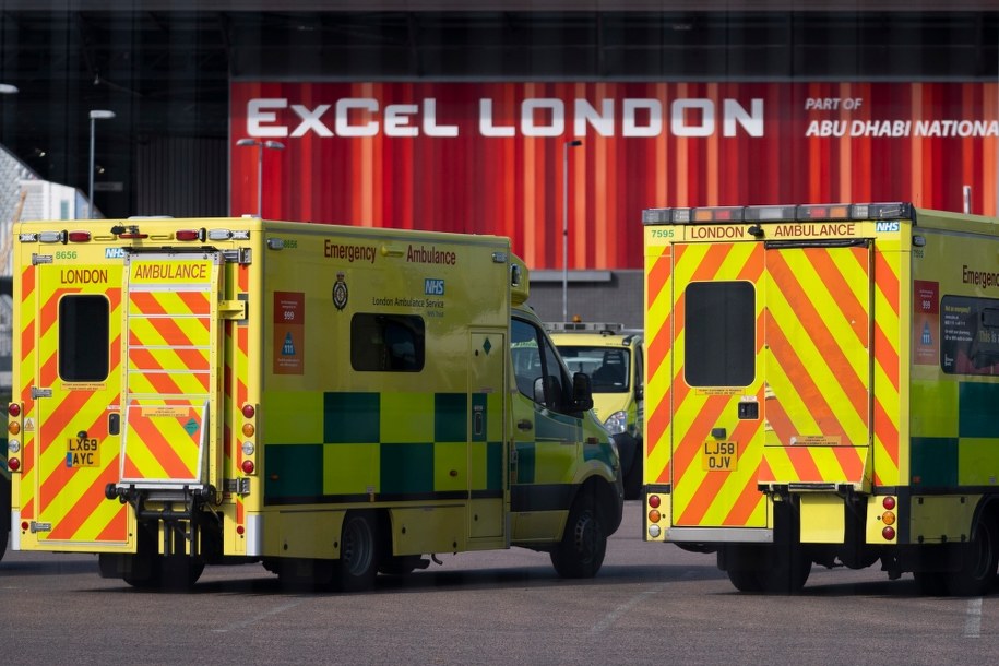 Karetki przed ExCel Centre w Londynie /WILL OLIVER  /PAP/EPA