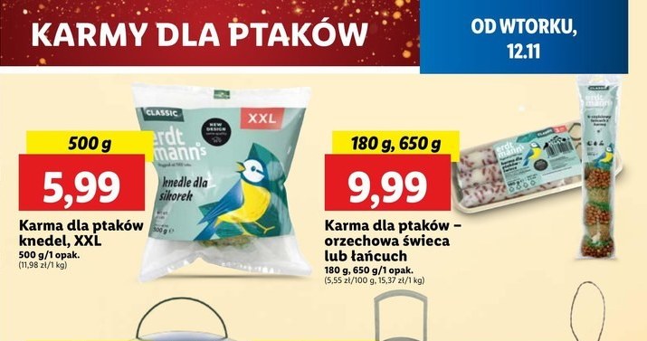 Karmy dla ptaków w Lidlu /Lidl /INTERIA.PL