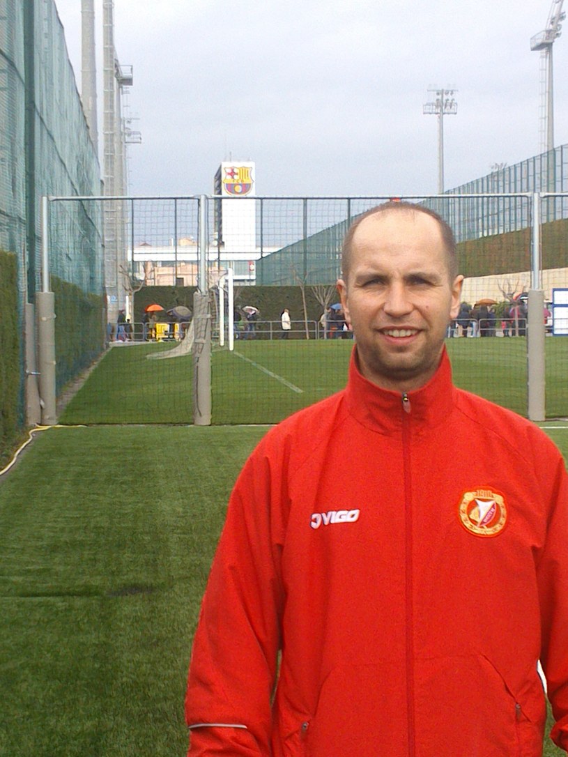 Karol Bortnik w ośrodku treningowym Barcelony - Ciutat Esportiva /INTERIA.PL