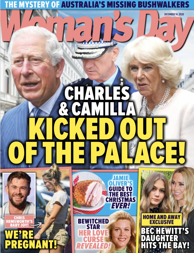 "Karol i Camilla wyrzuceni z pałacu" - głosi okładka magazynu "Woman's Day" /