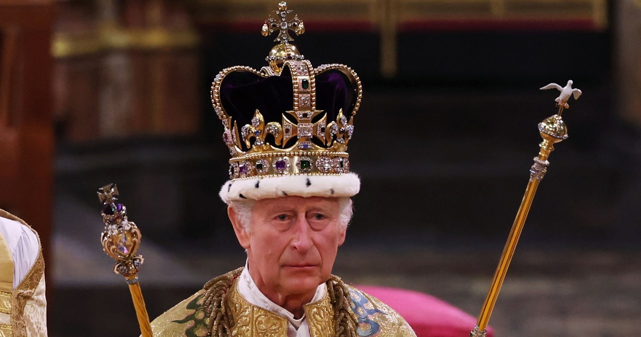 Karol III podczas koronacji miał na głowie koronę świętego Edwarda /WPA Pool / Pool /Getty Images