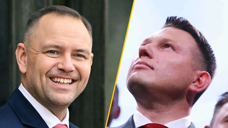 Karol Nawrocki, fot. Abdullah Firas/ABACA/Abaca/ Sławomir Mentzen, fot. Adam Burakowski /East News