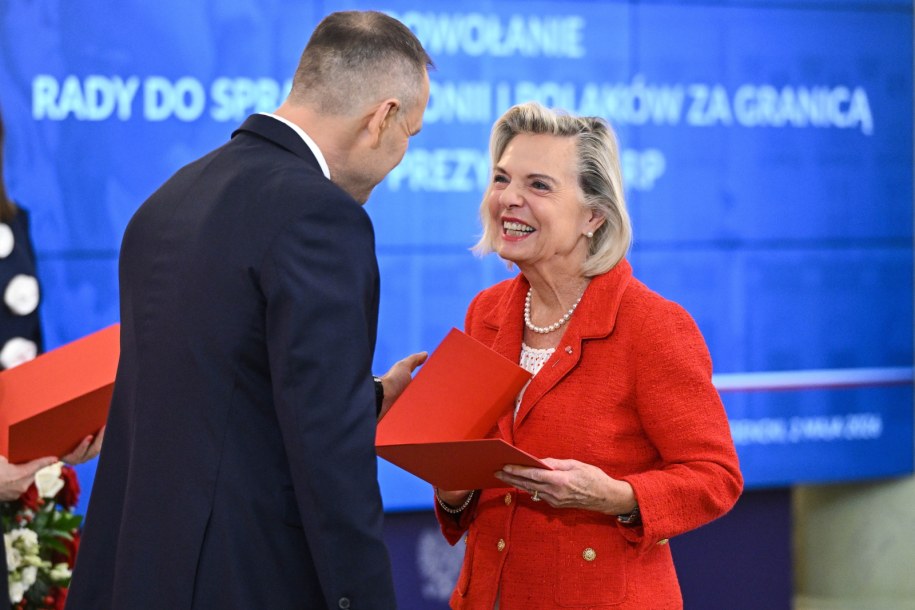 Karol Nawrocki i Anna Maria Anders, która weszła w skład nowej rady /Radek Pietruszka /PAP