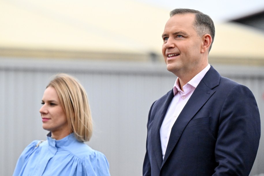 Karol Nawrocki i jego żona Marta /Piotr Polak /PAP