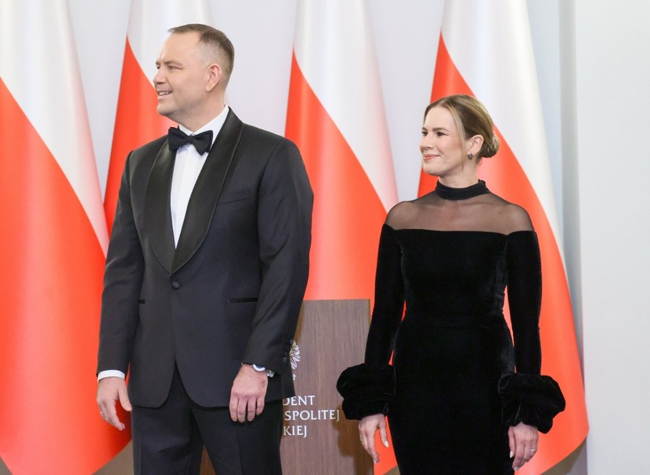 Karol Nawrocki i Maja Nawrocka podczas spotkania z Korpusem Dyplomatycznym /	Wojciech Olkuśnik /East News