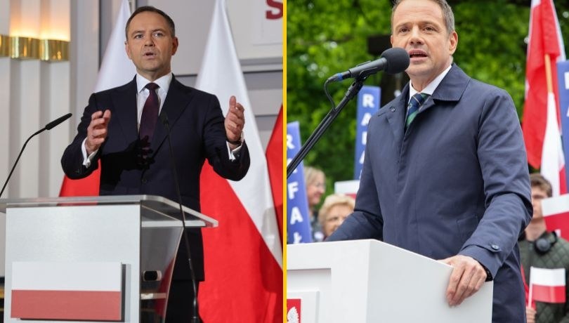 Karol Nawrocki i Rafał Trzaskowski /Szymon Pulcyn, Krzysztof  Świderski /PAP