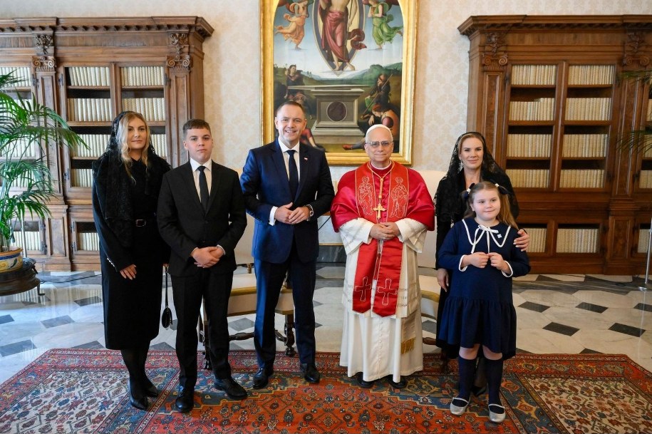 Karol Nawrocki na spotkaniu z Leonem XIV, fot. Vatican News /