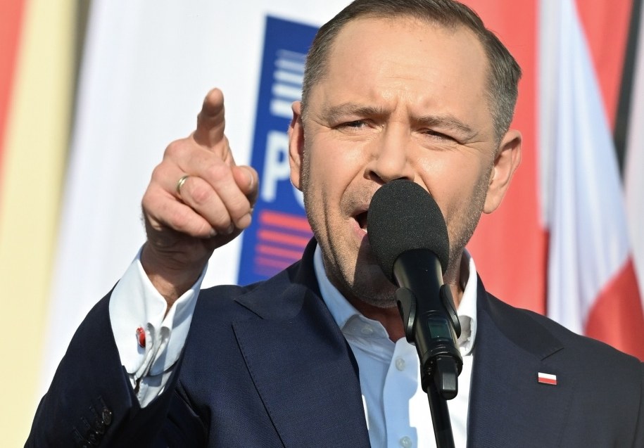 Karol Nawrocki na spotkaniu z mieszkańcami Lubartowa /Wojtek Jargiło /PAP