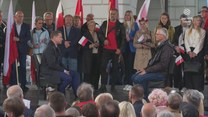 Karol Nawrocki na wiecu Trzaskowskiego. "Proszę wszystkich, by na moje imię i nazwisko nie głosowali"
