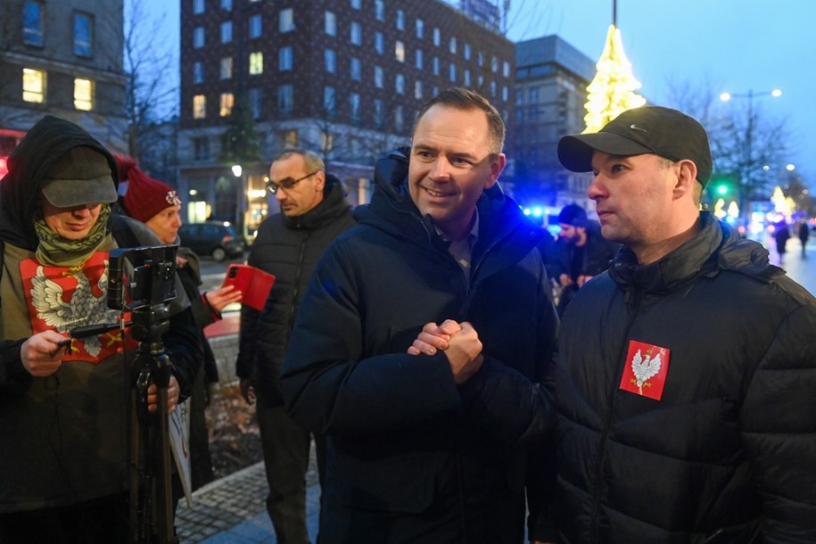 Karol Nawrocki wziął udział w demonstracji rolników /	Piotr Nowak /PAP