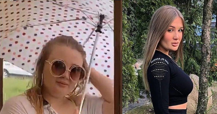 Karolina 'Glorianka' Cichocka przed i po przemianie /Instagram