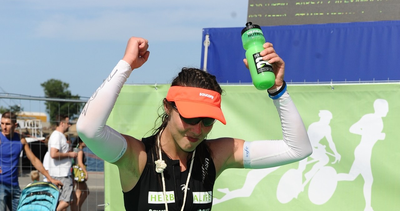 Karolina Gorczyca podczas zawodów triathlonowych /Piotr Andrzejczak /MWMedia