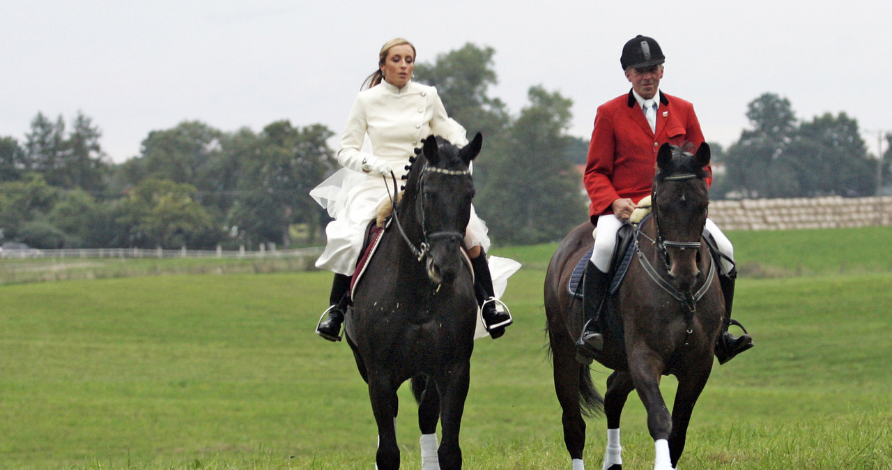 Karolina i Piotr Kraśkowie w dniu ślubu, 2008 rok / Engelbrecht /AKPA