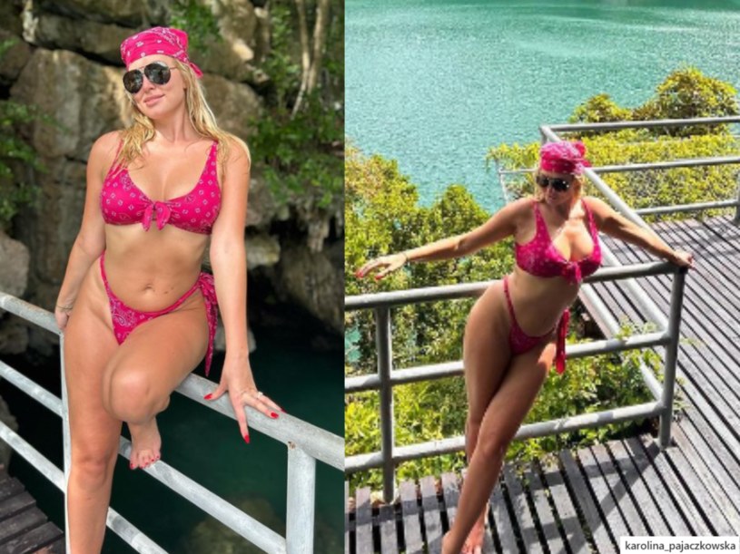Karolina Pajączkowska chwali się rajskimi wakacjami. Zapozowała w skąpym bikini /Instagram
