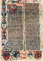 Karta Biblii królowej Zofii,  XV w. /Encyklopedia Internautica
