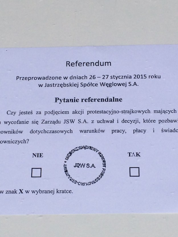 Karta referendalna /Marcin Buczek /RMF FM