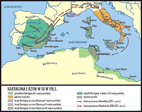 Kartagina i Rzym w III w. p.n.e. /Encyklopedia Internautica