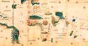 Kartografia, fragment mapy Cantino, XV w. /Encyklopedia Internautica