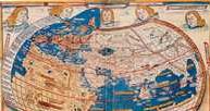 Kartografia, mapa świata Ptolemeusza (ok 100-160 r.), wydana 1482 /Encyklopedia Internautica