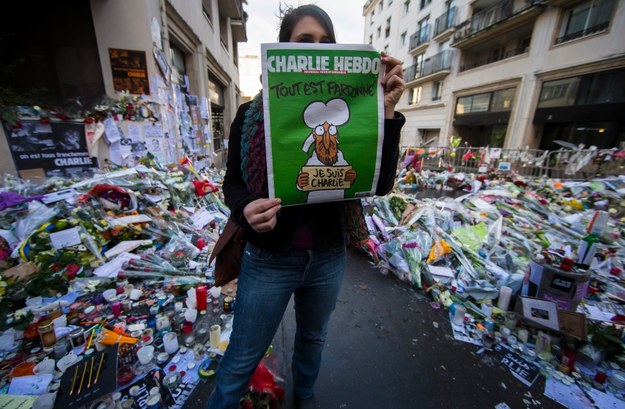 Karykatura Mahometa na okładce najnowszego numeru „Charlie Hebdo” /IAN LANGSDON /PAP/EPA